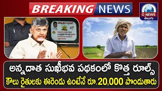 కౌలు రైతులకు ఈరెండు ఉంటేనే Annadatha Sukibhava Scheme  O News Telugu [upl. by Lednik256]