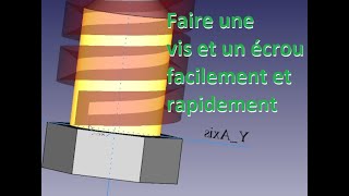 Faire un filetage avec Freecad en quelques minutes [upl. by Atalanta]