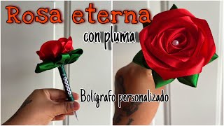 Cómo hacer una pluma con rosas eternas  rosas eternas con menos pétalos 😁🌹 [upl. by Dnomasor]