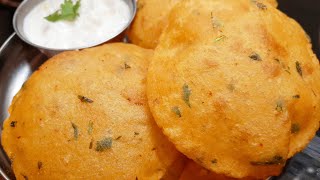 சைடிஷ் செய்ய தேவையில்லை கோதுமை மாவில் புசுபுசு மசாலா பூரிwheat flour masala poori recipe in tamil [upl. by Loresz]