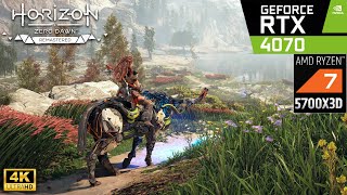 RTX 4070  Ryzen 7 5700X3D  Horizon Zero Dawn REMASTERED  4K 1080p ULTRA Benchmark [upl. by Noiramaj235]