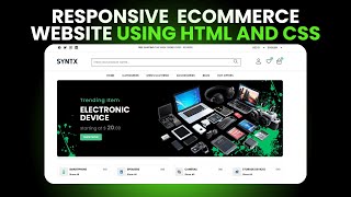 How To Build Ecommerce Website Using HTML and CSS Step by Step  Part 5 [upl. by Medeah191]