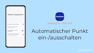 Automatischer Punkt einschalten oder ausschalten  Samsung Android 14  One UI 6 [upl. by Benyamin459]