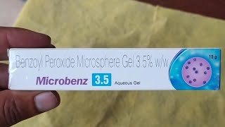 Microbenz 35 Aqueous Gel  Benzoyl Peroxide microsphere gel for acne Best gel for Acne gel review [upl. by Eimiaj481]