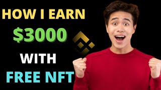 how to claim and sell free binance NFT in binance  3000 free NFT [upl. by Merrile]