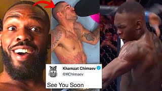 FIGHTERS REACT TO ISRAEL ADESANYA KNOCKS OUT ALEX PEREIRA UFC 287  ISRAEL ADESANYA KO REACTION [upl. by Macomber337]