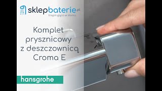 Hansgrohe Croma E komplet prysznicowy z termostatem Chrom 27630000  SklepBateriepl [upl. by Agnola]