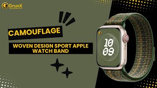 Camouflage  Woven Design Sport Apple Watch Band  GrunX [upl. by Enilaf]