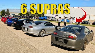 I SAW 6 MK4 SUPRAS AT A CARS amp COFFEE IN CANADA LFA SVJ 812 Superfast and more [upl. by Sirenay189]