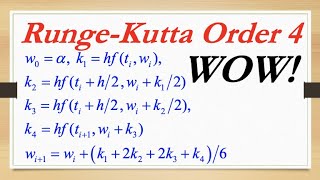 Introduction the the RungeKutta Order Four Method by Example with Mathematica Code [upl. by Llerihs]