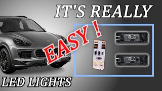 Porsche Cayenne license plate light repair And testing LED bulbs porsche [upl. by Kutzer435]