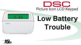 Check low battery trouble condition on a fixed LCD keypad [upl. by Gloriane]