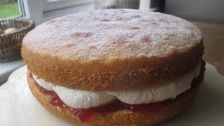 Victoria Sponge Cake How to [upl. by Lleret379]