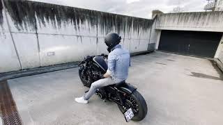 Brutal Harley Sportster 883 LEGAL sound  Customized XL883N  2015 by Blackster883 [upl. by Zarah235]