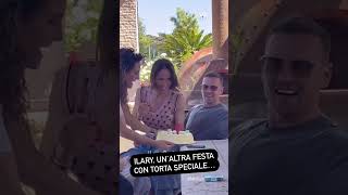 Ilary Blasi unaltra festa con torta speciale [upl. by Onahpets]