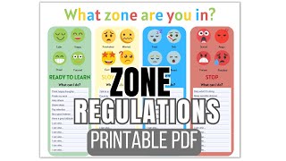 Zones of Regulation Printable PDF [upl. by Lauhsoj98]