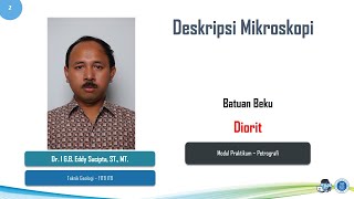 Deskripsi Mikroskopis Batuan Beku  Diorit [upl. by Bern]