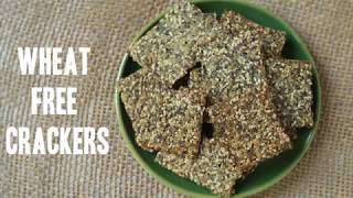 SUPER CRUNCHY LowCarb Wheat Free amp Gluten Free Crackers dairy free Ditch The Carbs [upl. by Noryd]