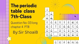 Alkali metals and alkaline earth metal topc class 7th Question 3 chapter 4 [upl. by Suivatna627]