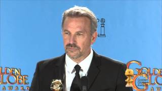 Kevin Costner  backstage interview  Golden Globes 2013 [upl. by Asimaj686]