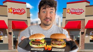 Eating at Carls Jr vs Hardees Whats The Difference [upl. by Anitsyrhk]