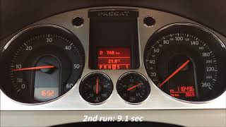 2006 VW Passat B6 20 TDI BMR 170 HP DSG Acceleration 0  170 kmh [upl. by Aicertal]