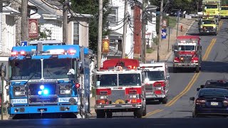 Apparatus Leaving Lebanon County Firefighters Parade 2022 [upl. by Enilreug]