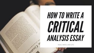 How to Write a Critical Analysis Essay [upl. by Madelaine405]