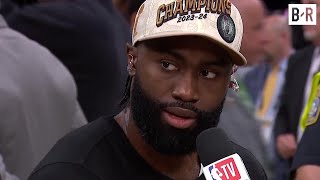 Jaylen Brown Talks Winning NBA Championship amp Appreciation for Jayson Tatum  NBA GameTime [upl. by Jahdai87]