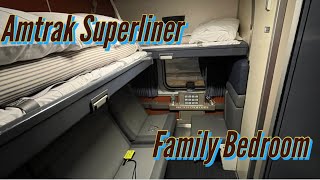 Amtrak Southwest Chief  Superliner Family Bedroom  Upgraded seats Bedroom and shower tour [upl. by Eahcim]