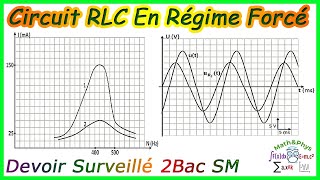 RLC Forcé  Circuit RLC Série En Régime Sinusoïdal Forcé  2 Bac SM  Exercice 2 [upl. by Lindsey240]