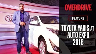 Toyota Yaris revealed ahead of launch  Auto Expo 2018  OVERDRIVE [upl. by Fredric428]