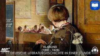 Hörbuch Deutsche Literaturgeschichte in einer Stunde von Klabund  Komplett  Deutsch [upl. by Wailoo]