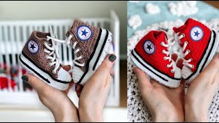 Handmade Crochet Shoes Baby shoes crocheted newborn shoes [upl. by Einnek744]