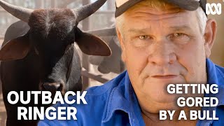 Kurt talks about being gored by a bull in the outback  Outback Ringer [upl. by Fronnia]