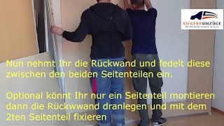 Kleiderschrank abbau und aufbau  demontage und montage leicht gemacht Siegers GmbH Umzüge [upl. by Rudich]