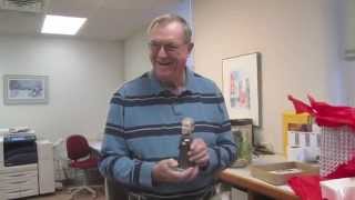 Fr John Bok OFM receives his Christmas gift from the Friar Works staff [upl. by Chev]