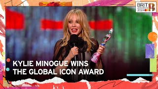 Kylie Minogue Accepts Her Global Icon Award  The BRIT Awards 2024 [upl. by Aylmer]