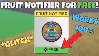 HOW TO GET FRUIT NOTIFIER FOR FREE IN BLOX FRUITS IN 2024  Roblox [upl. by Juana]