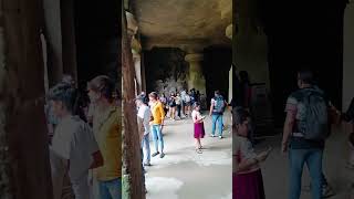 History elephanta caves mumbai sort travel elephantaisland caves tridev mahadev lordshiva [upl. by Wightman]