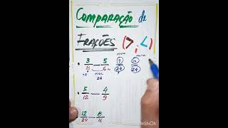 Comparação de Frações Maior ou Menor [upl. by Torrey]