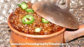 Ethiopian Spicy Minced Chicken Stew  Minchet Doro Wat [upl. by Ilatan]