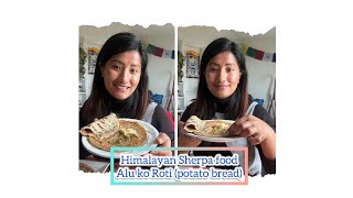 Himalayan Sherpa dish alu ko Roti potato bread [upl. by Gristede]