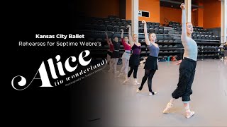 Kansas City Ballet Rehearses for Septimes Webres ALICE  The Flamingo Dance [upl. by Iaverne990]