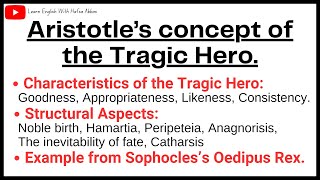 Aristotle’s concept of the Tragic HeroExplanation in Hindi [upl. by Adnomar]