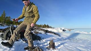 Wood Stove and Micro Spikes for a Trip on the Ice [upl. by Lehar709]