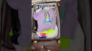 Cruise Packing  Family of 4 in 1 Suitcase  9 yr Old Edition  Dollar Tree [upl. by Lorak]