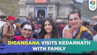 Digangana Suryavanshi visits Kedarnath Dham with her family  TV News [upl. by Norina933]