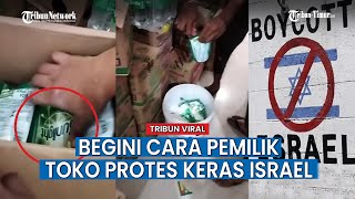 Video Viral Pemilik Toko Buang Barang Produk Israel Demi Dukung Palestina [upl. by Agustin]