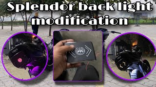 Splendor Back light modification  New trending light  Full detail ❤️ [upl. by Hras789]